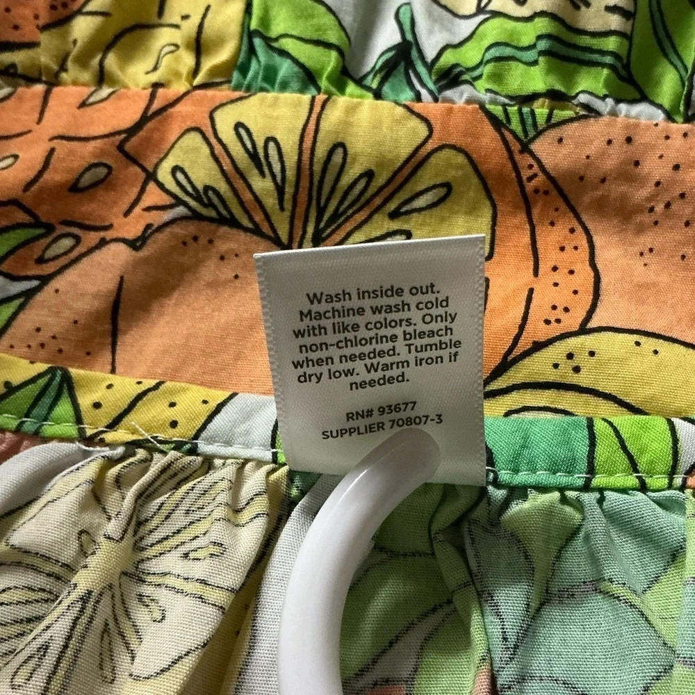 NWT Peyton & Parker Tropical Fruit Print Tiered Mini Dress